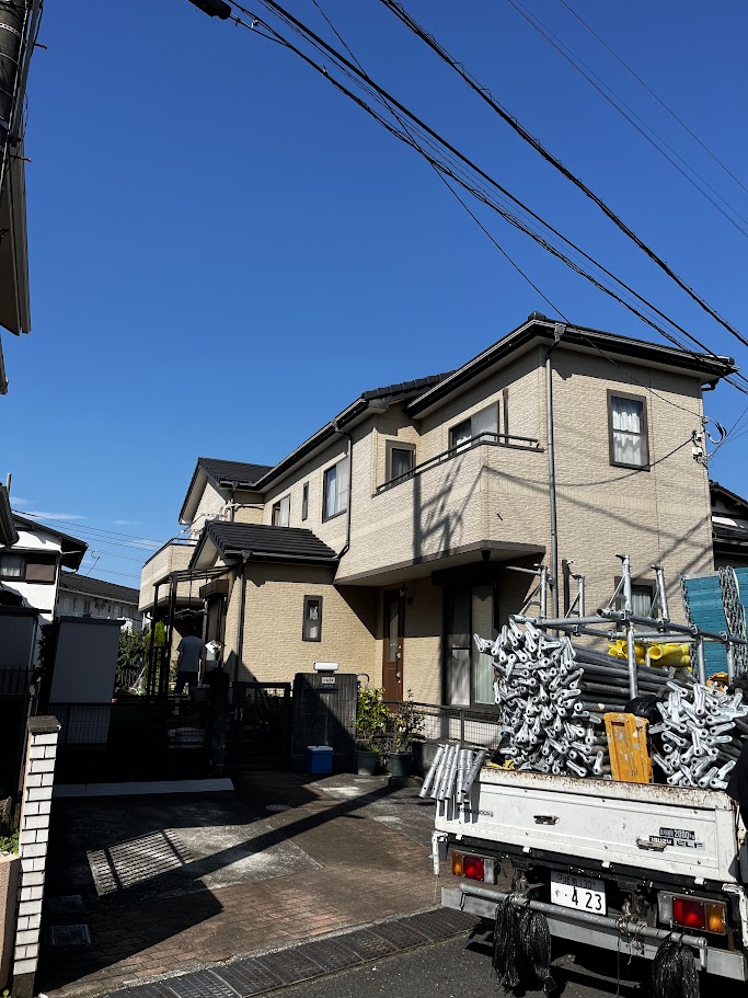 【藤沢市天神町】外壁塗装工事がスタート｜地域密着の伊藤塗装の施工ブログ